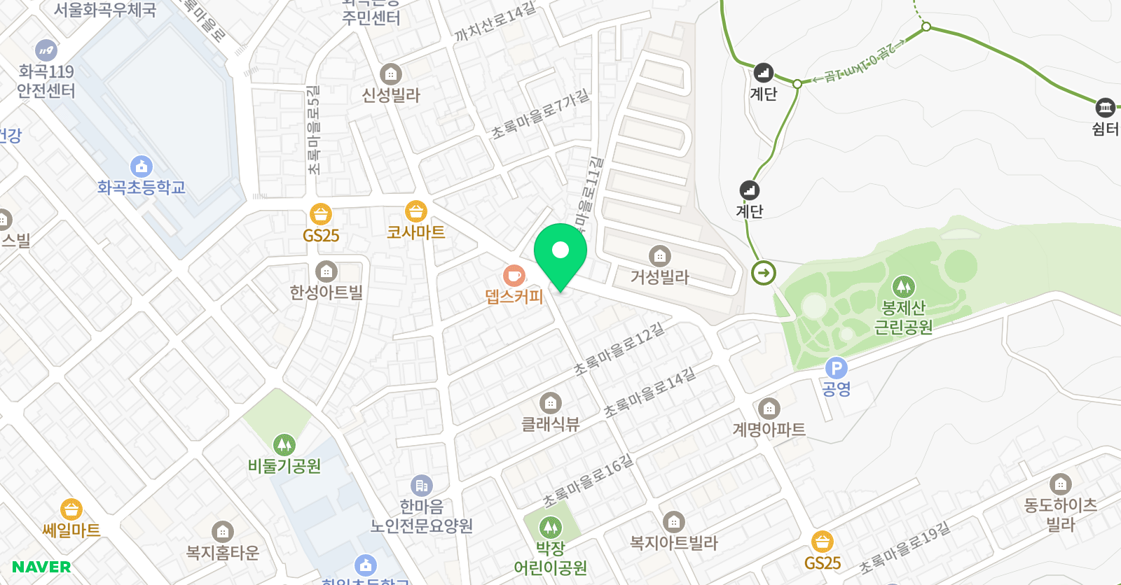 한마음 영수학원 위치