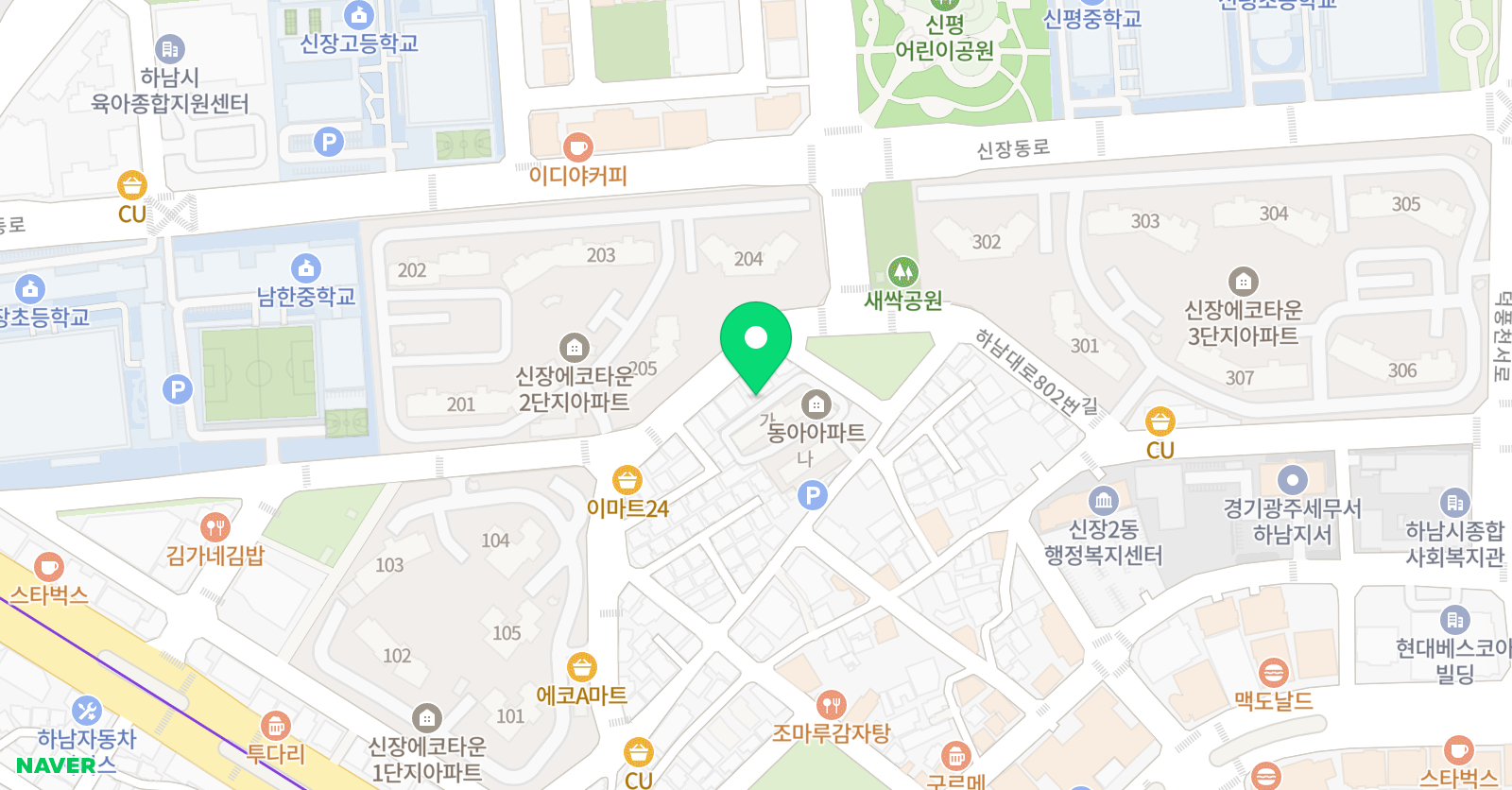 파워 태권도장 위치