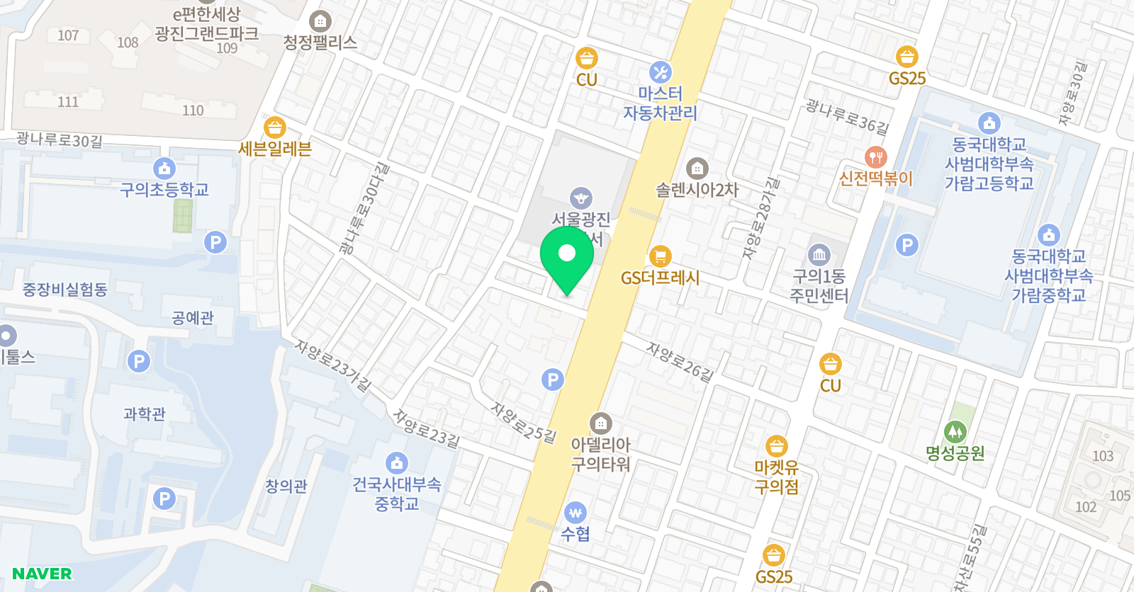 튜터링랩 학원 광진광장센터 위치