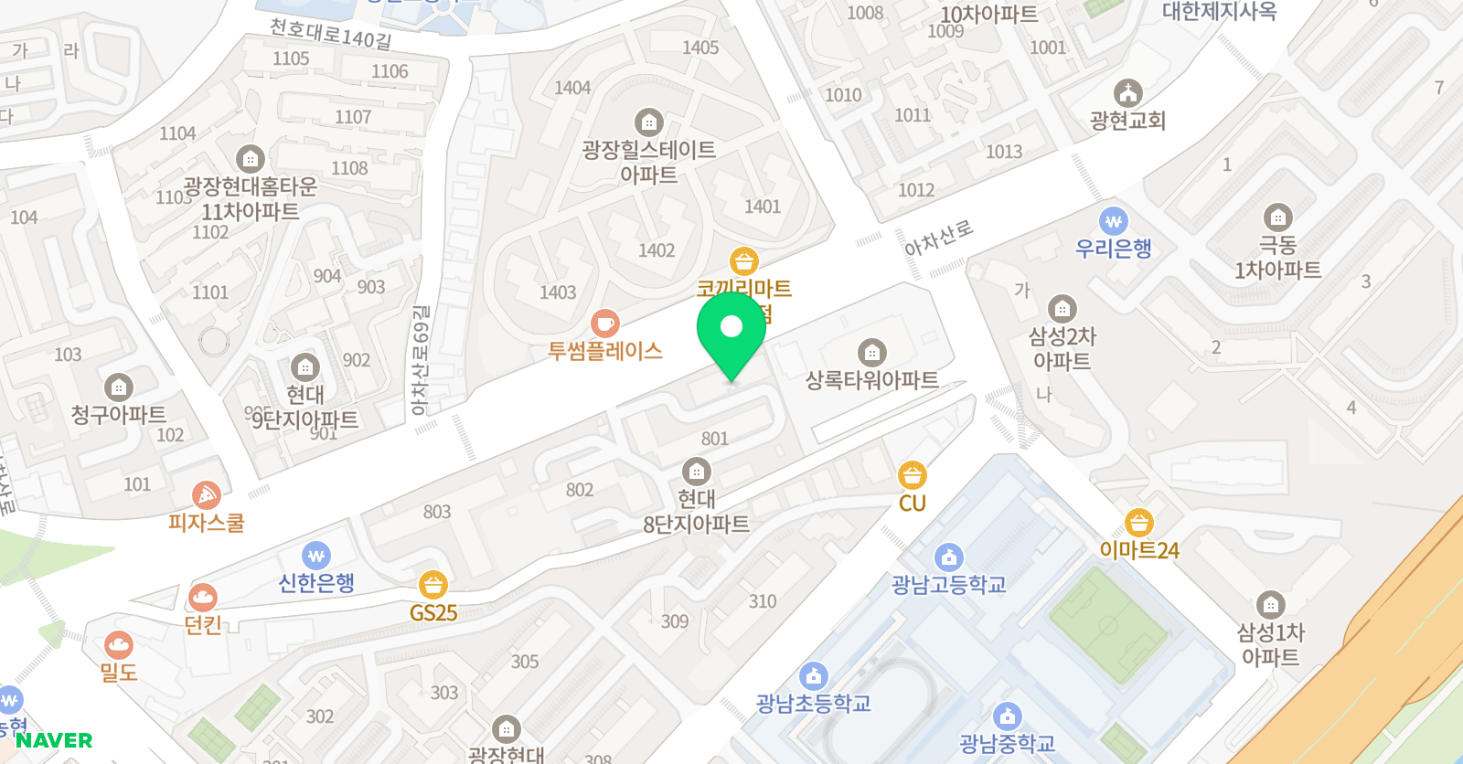 리드인 독서논술 광장점 위치