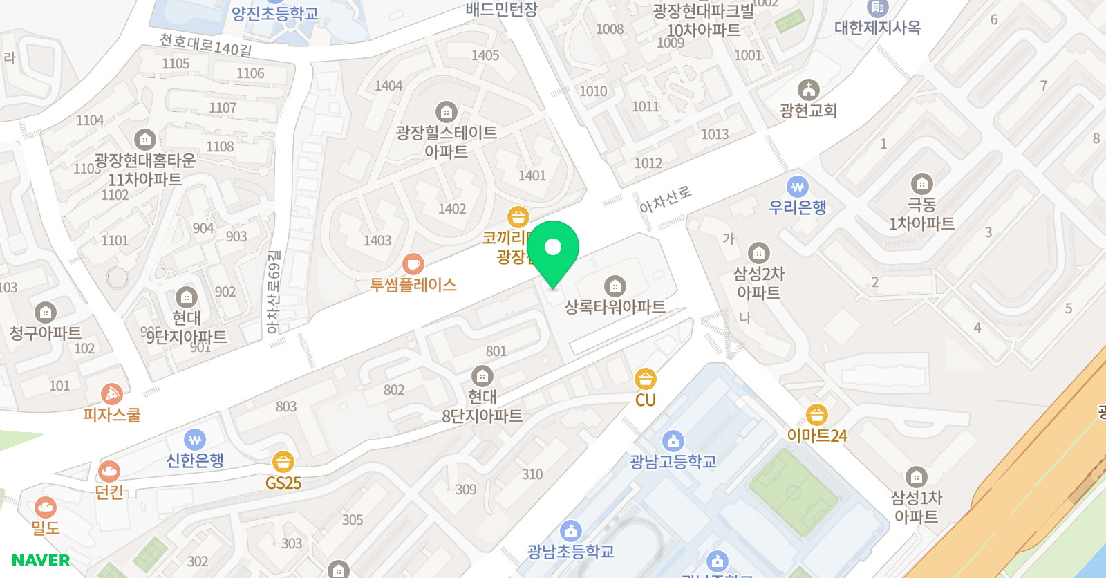 정직한153 수학 2관광장캠퍼스 위치