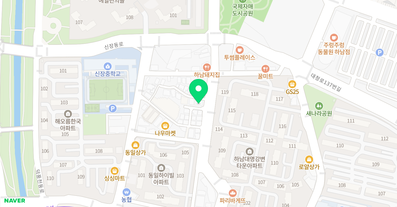 이샘학원 위치
