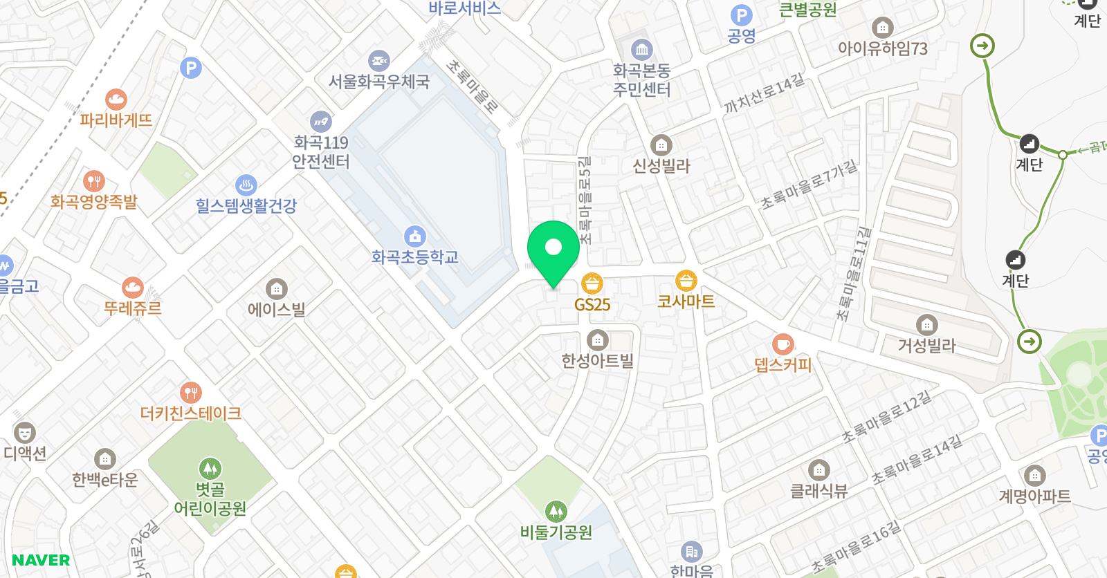 빨간펜 수학의달인 화곡초점 위치