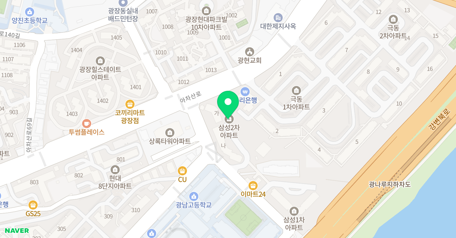 솔루니 광장 삼성홈스쿨 위치