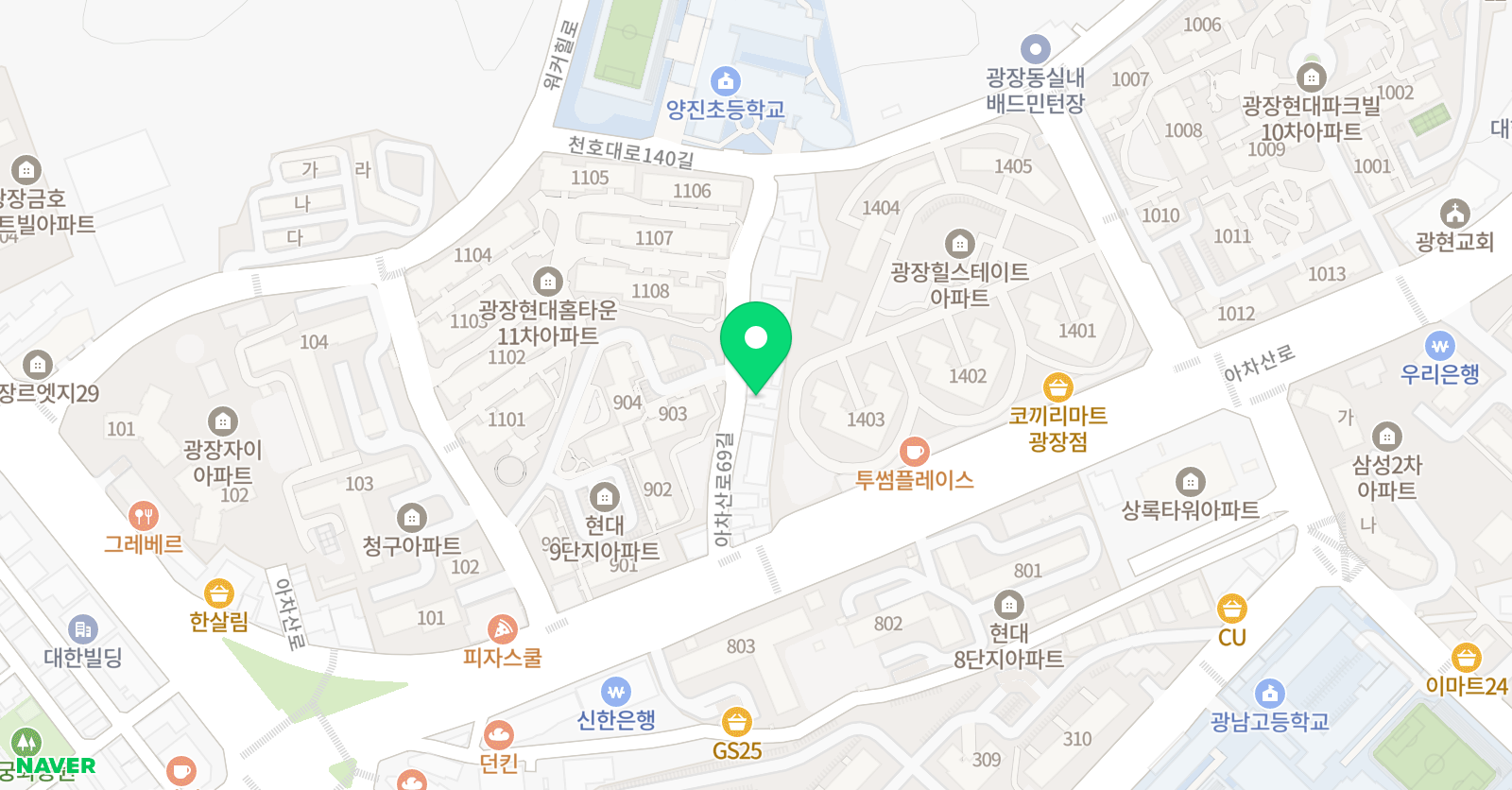 플라톤 독서토론논술 광장현대교실 위치