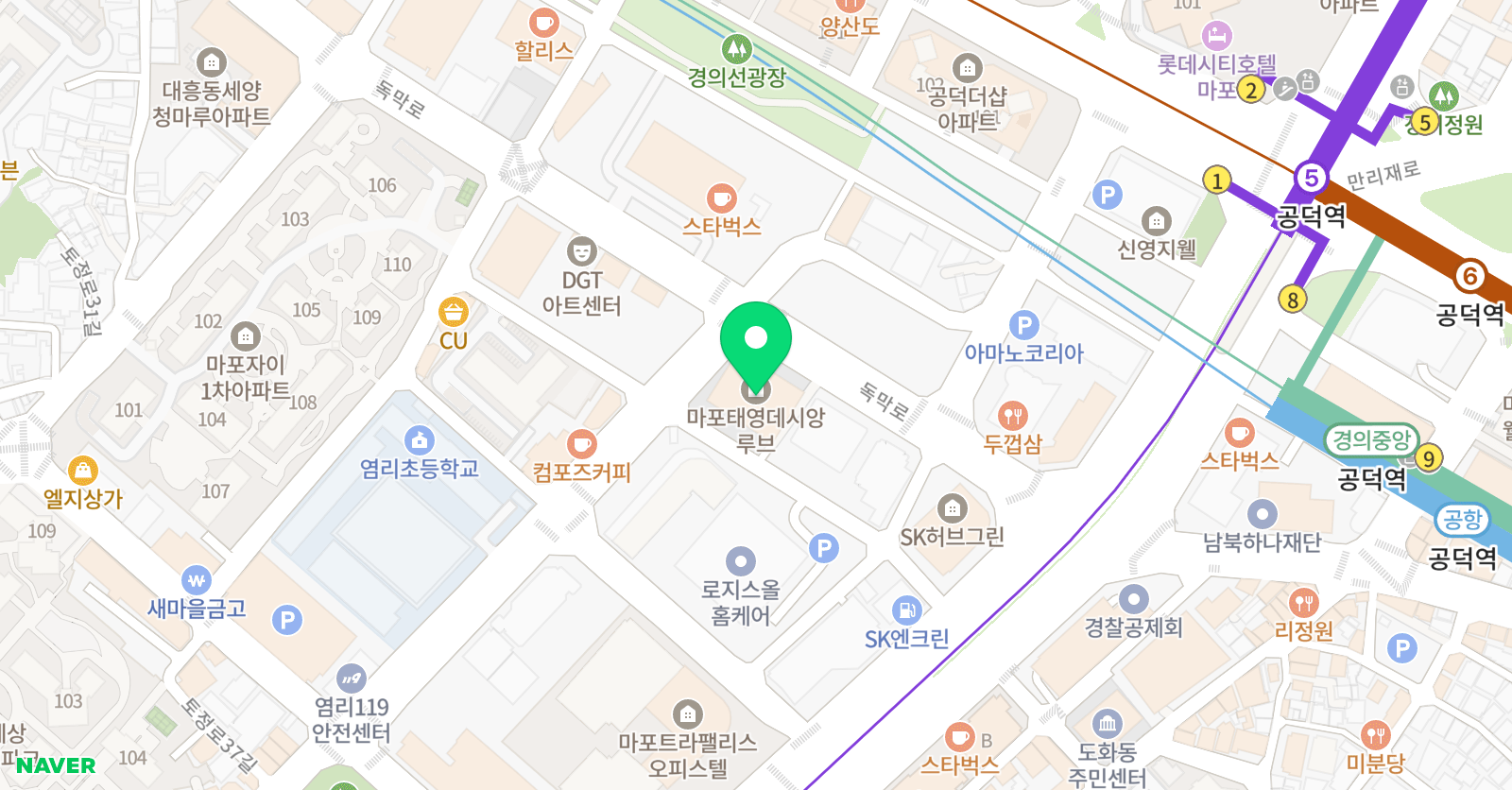 폴리 어학원 마포캠퍼스 위치