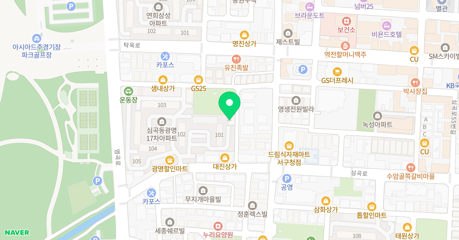 쥬빌리 영어학원 위치