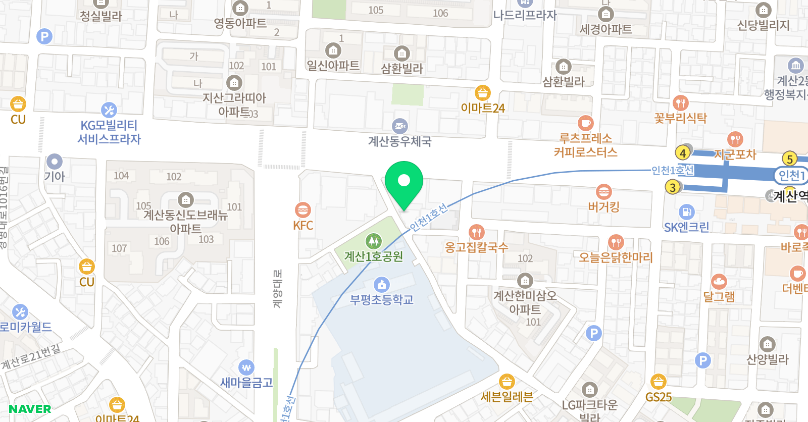 꿈꾸는나무 미술학원 위치
