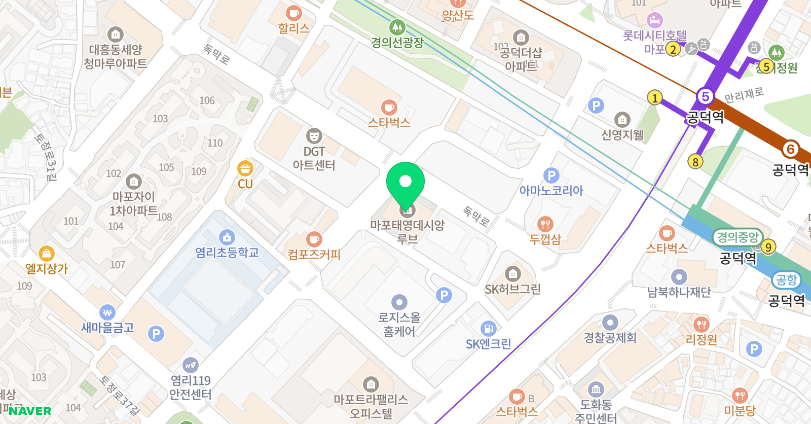 와이키즈 마포학원 위치