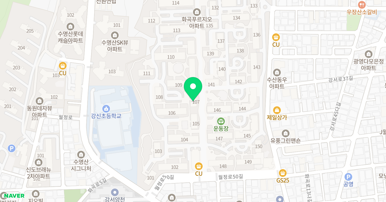 아소비 서울 화곡푸르지오 점 위치