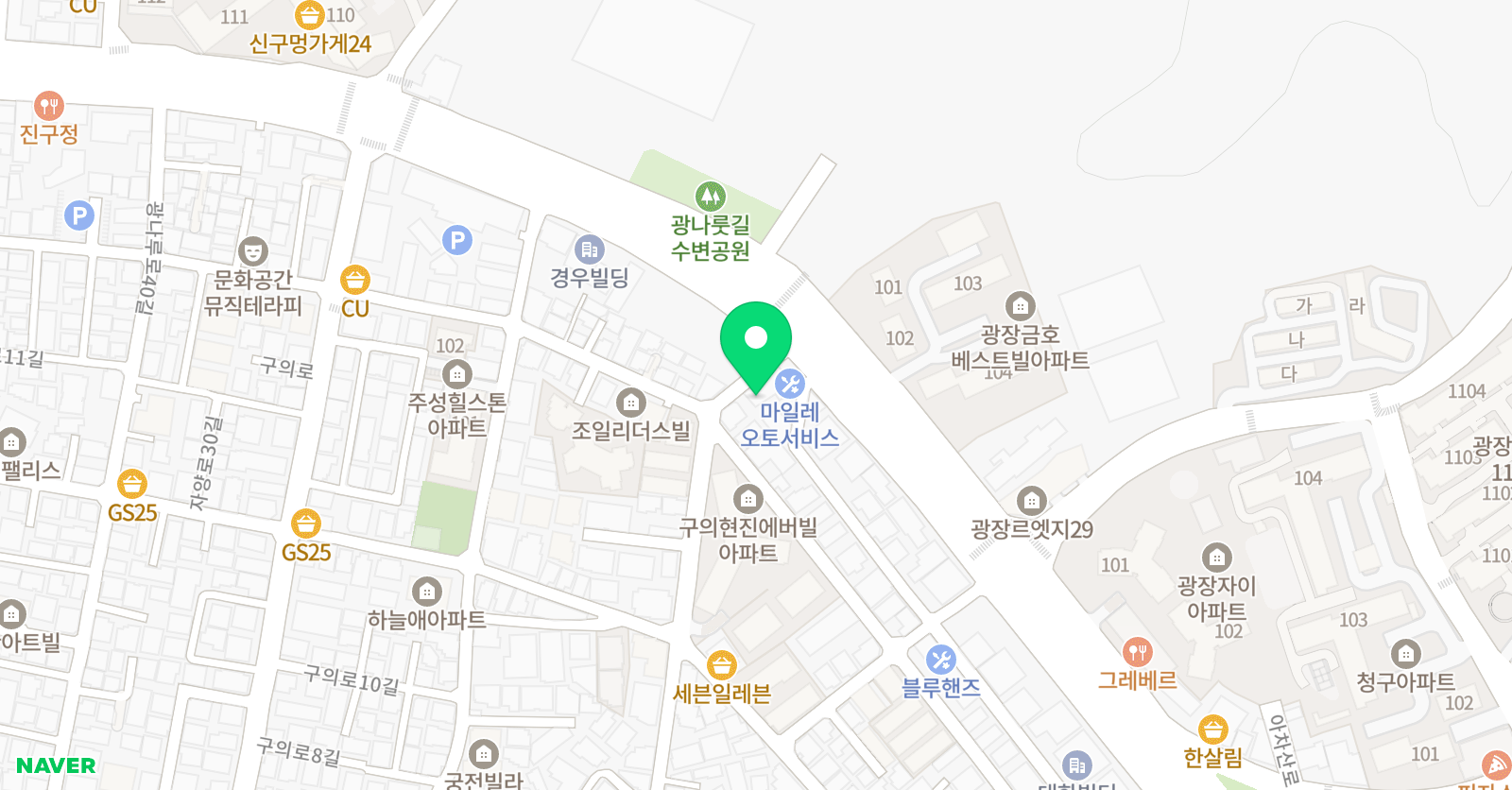 1등급 학원 위치