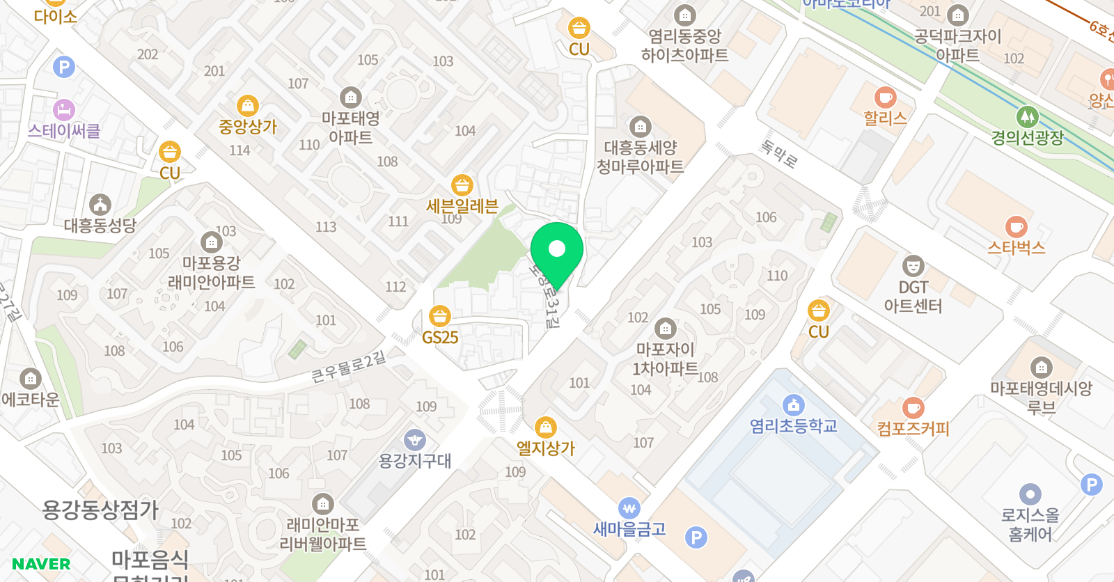 정이조 영어학원 마포캠퍼스 위치