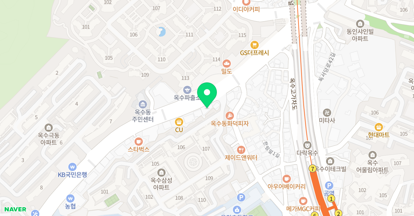 종로학원하늘교육 옥정학원 위치
