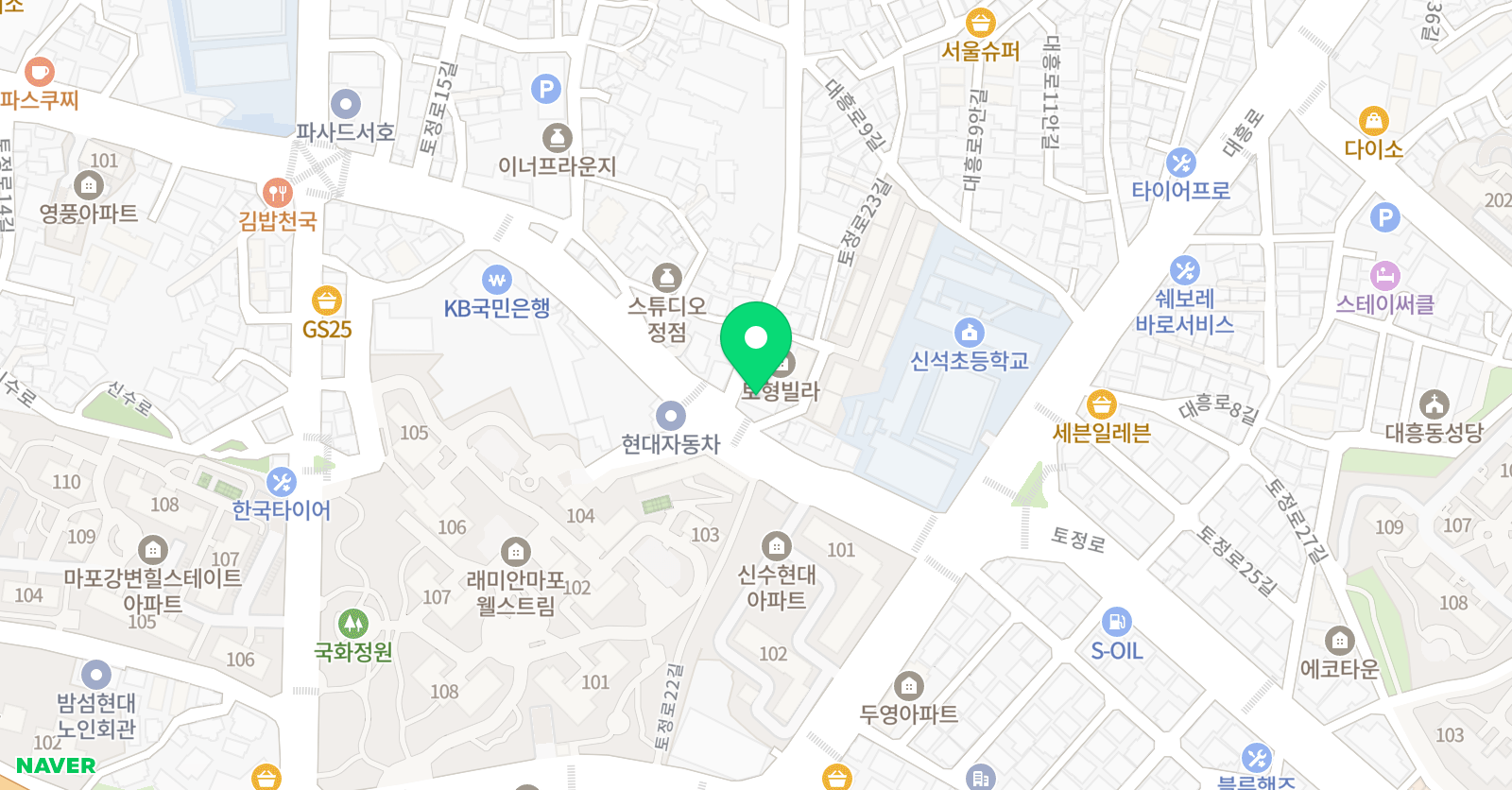 윤선생우리집앞 영어교실 신수점 위치