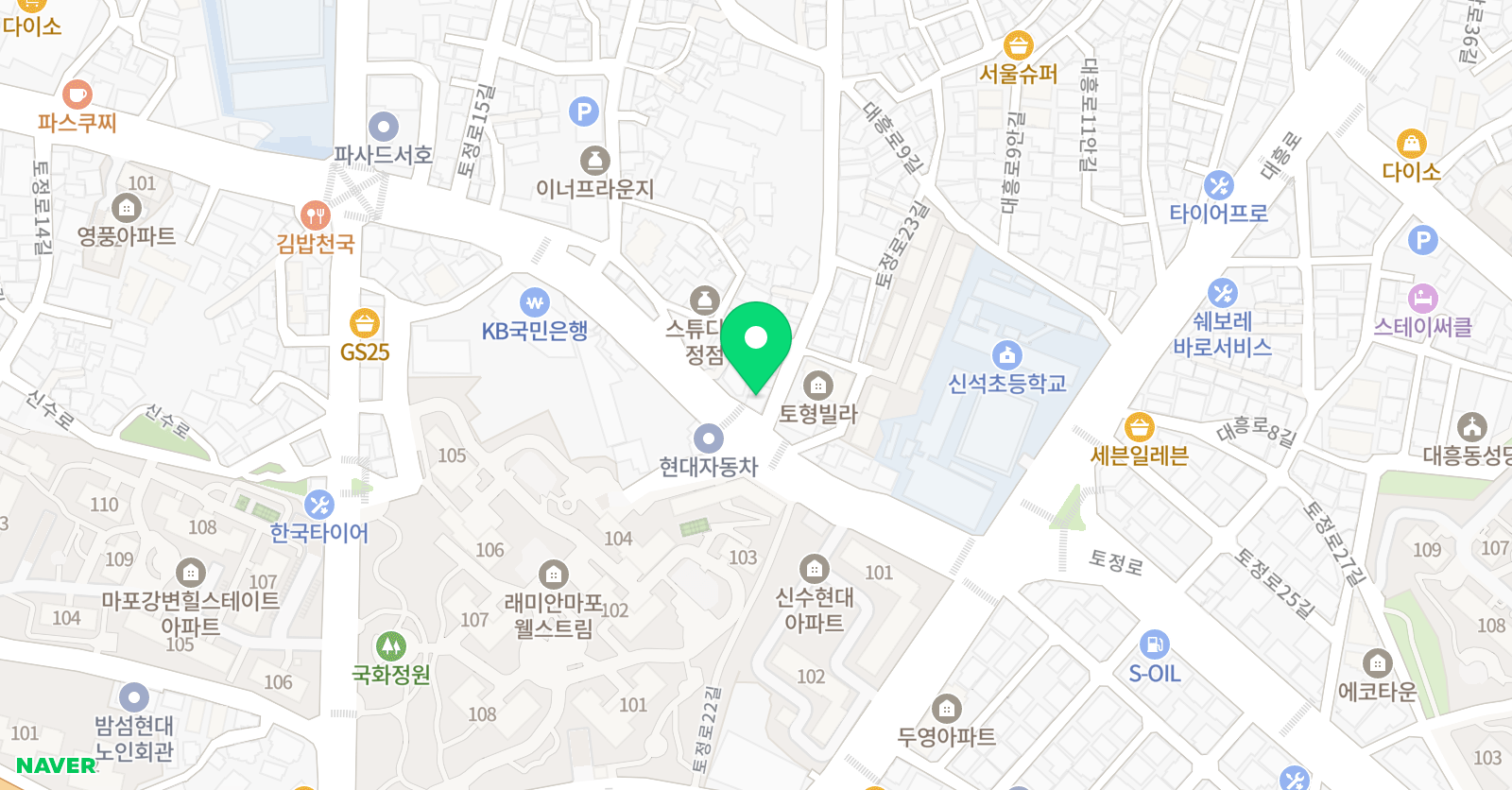 나라찬 태권도 위치