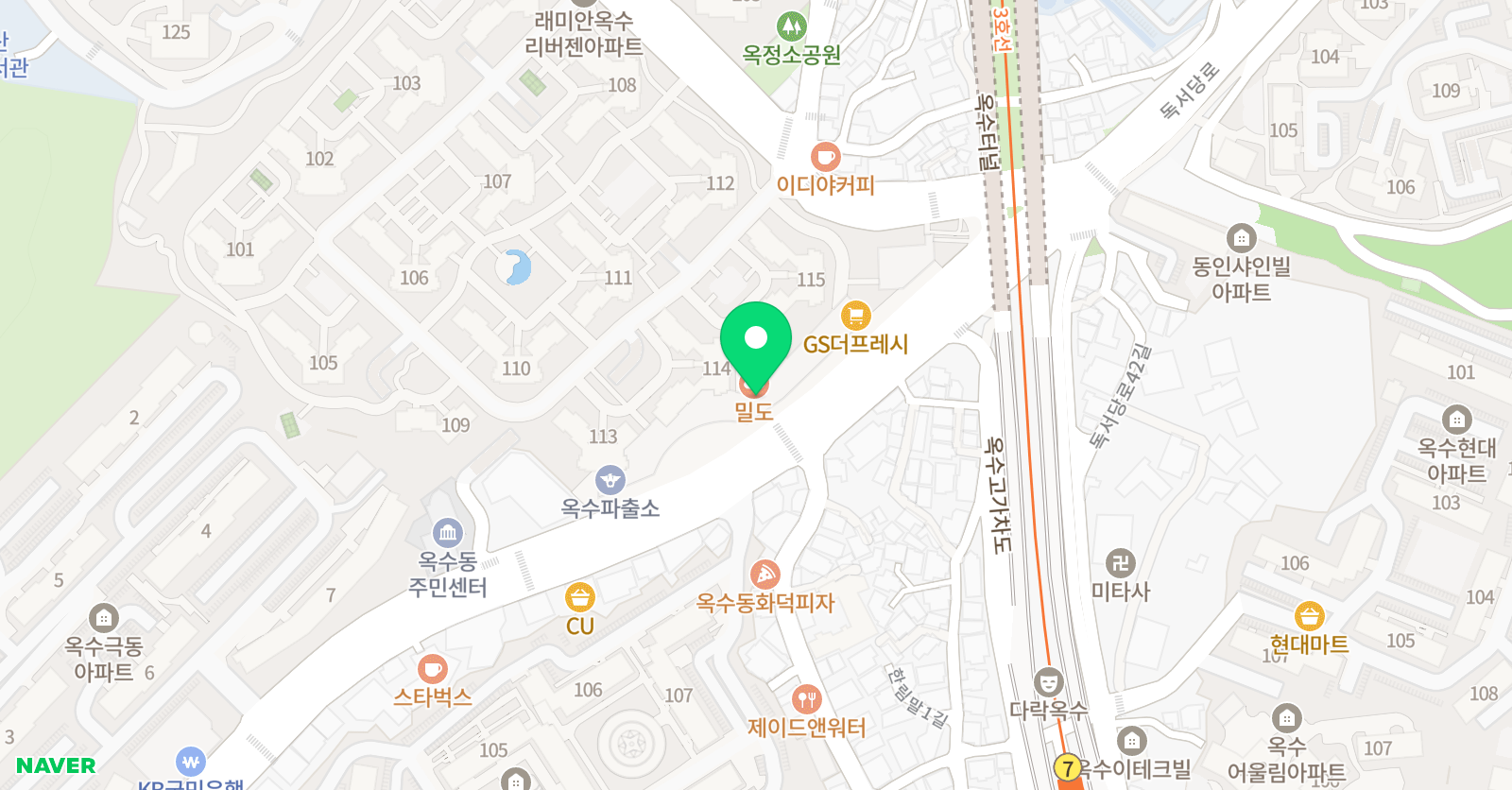 씨앤에이논술 옥수배움터 위치