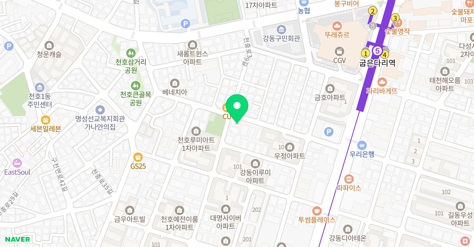 경희대화랑 태권도 위치
