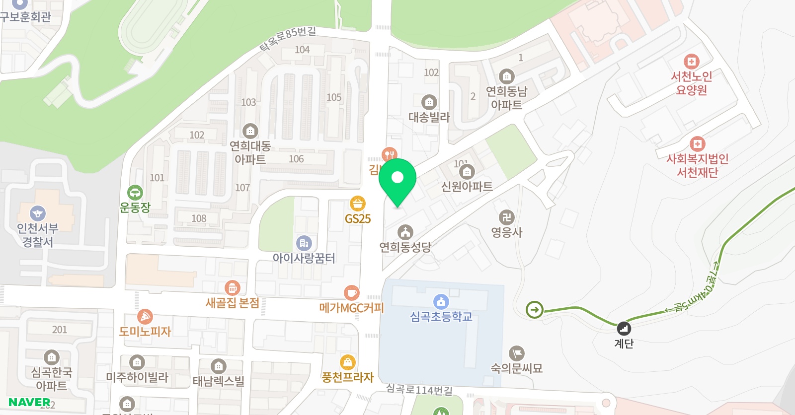 뮤즈 음악미술학원 위치