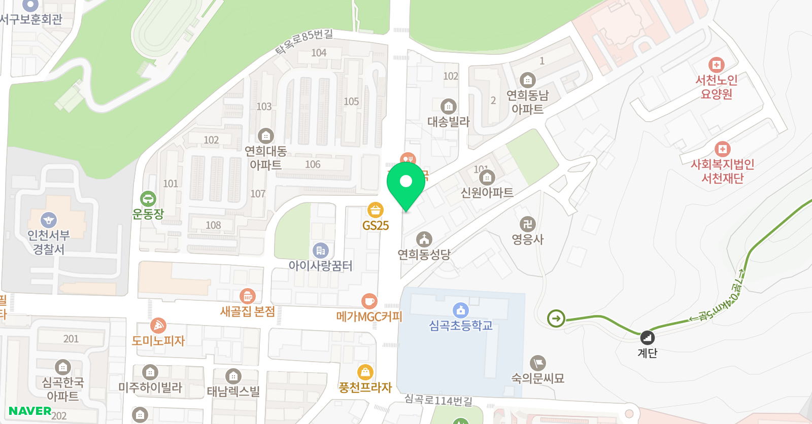 아이스크림홈런 가바에듀 학원 위치