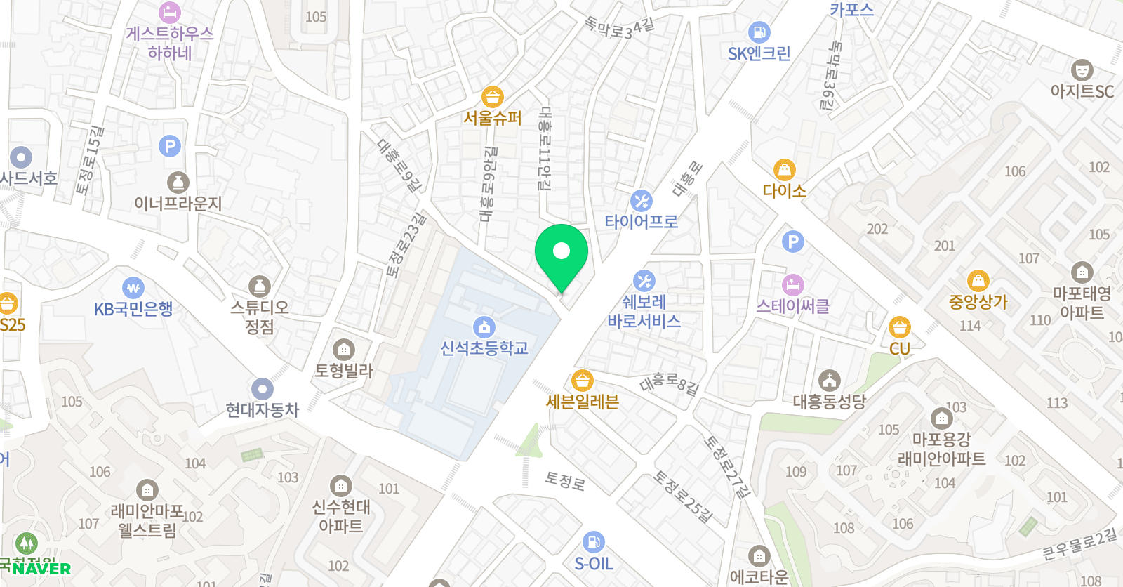 영 수태권도 위치