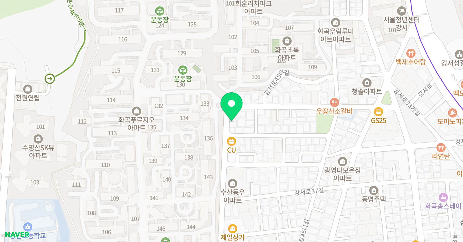 한우리독서토론논술 논술교습소 화곡강신 위치