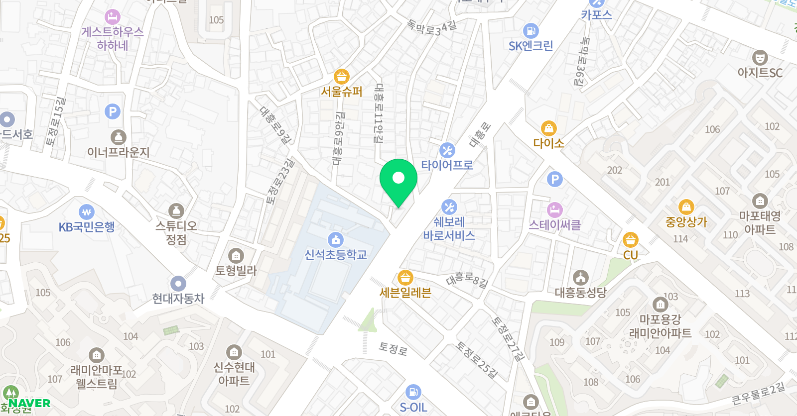 CMS 영재관 수학학원 마포 2관 위치