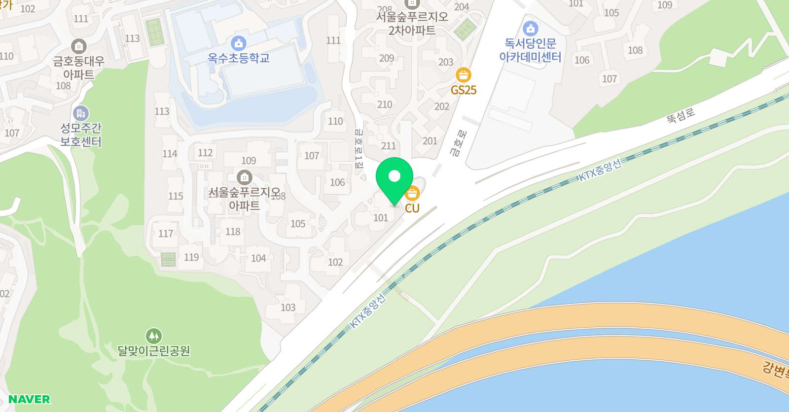 제스아일랜드 서울숲원 위치