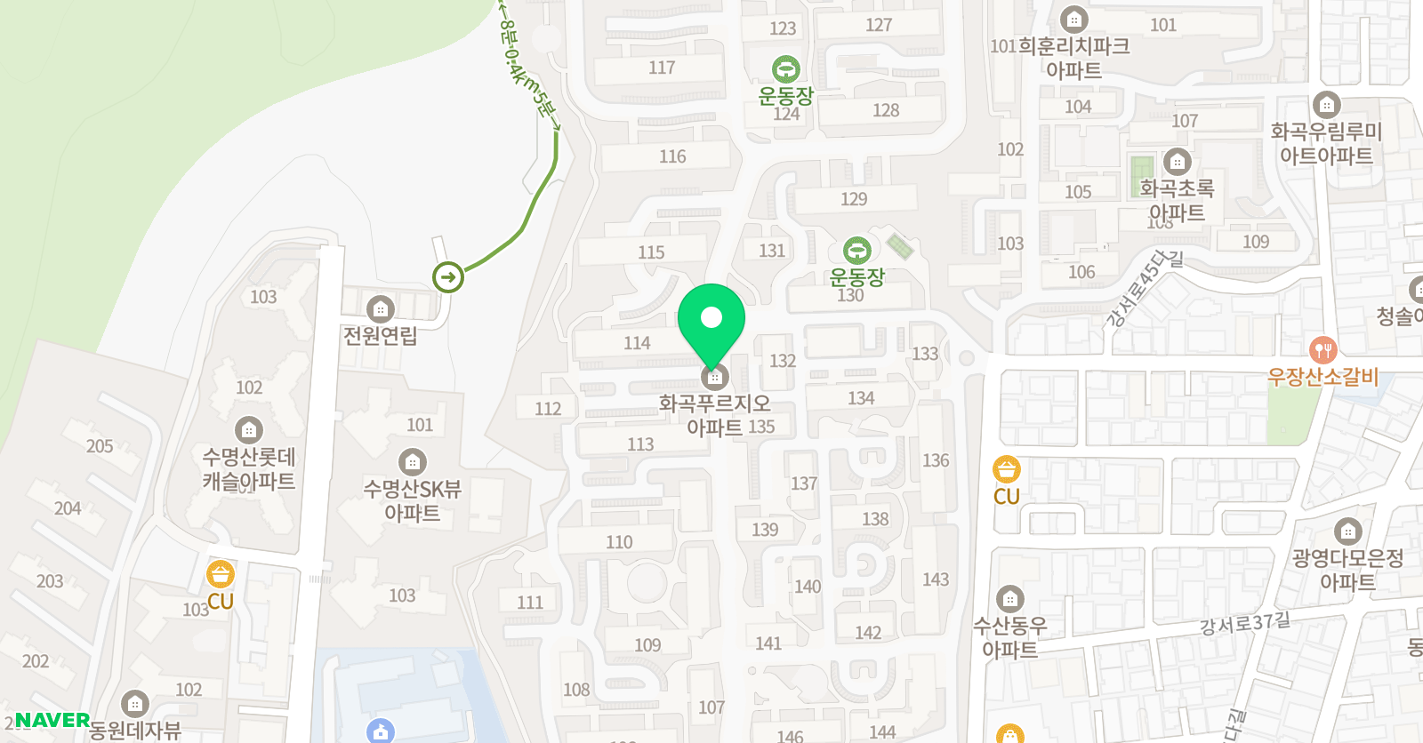 한솔플라톤아카데미 독서논술교습소 화곡푸르지오점 위치