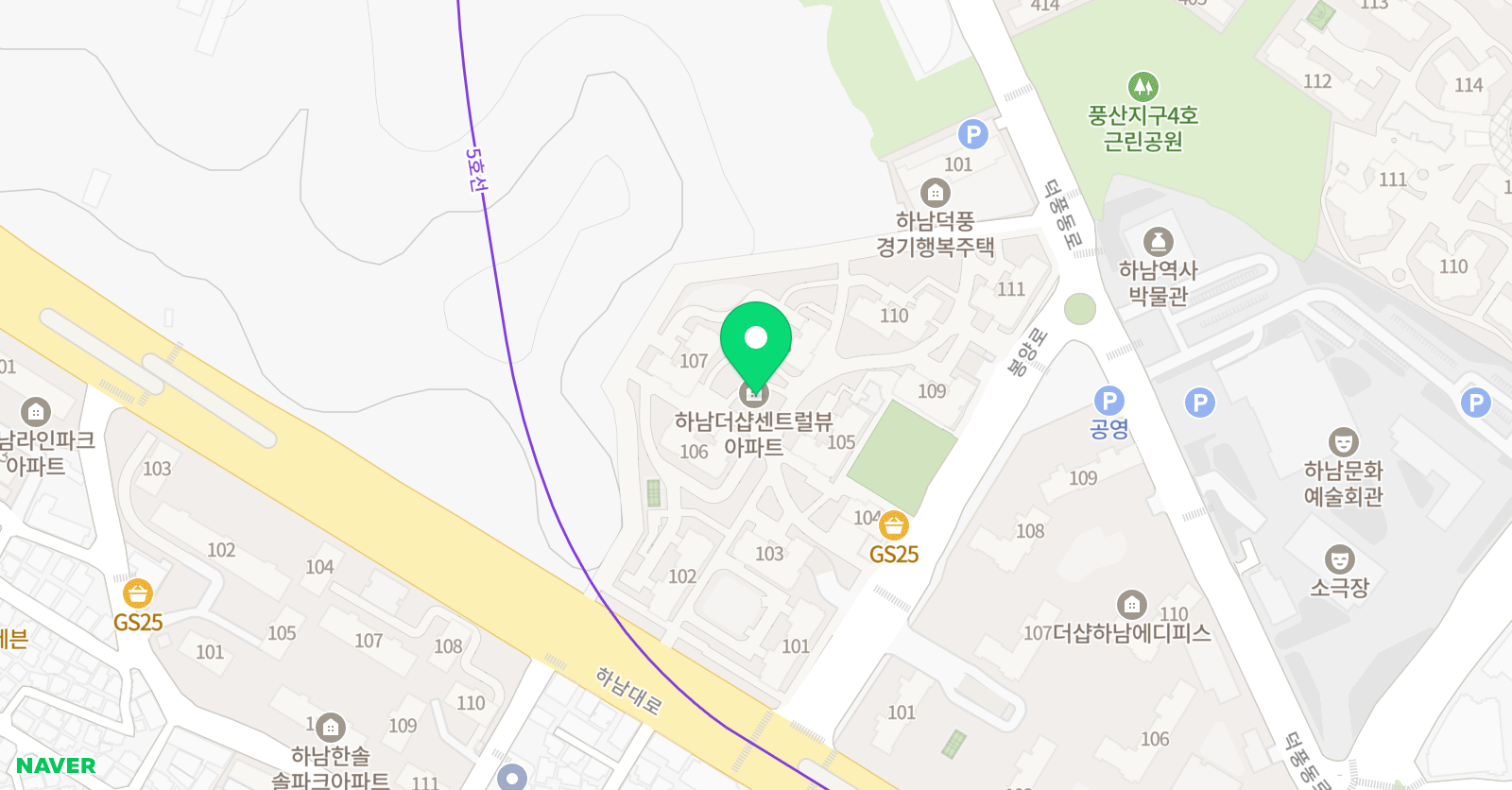 아트앤하트 하남덕풍 더샵센트럴뷰점 위치