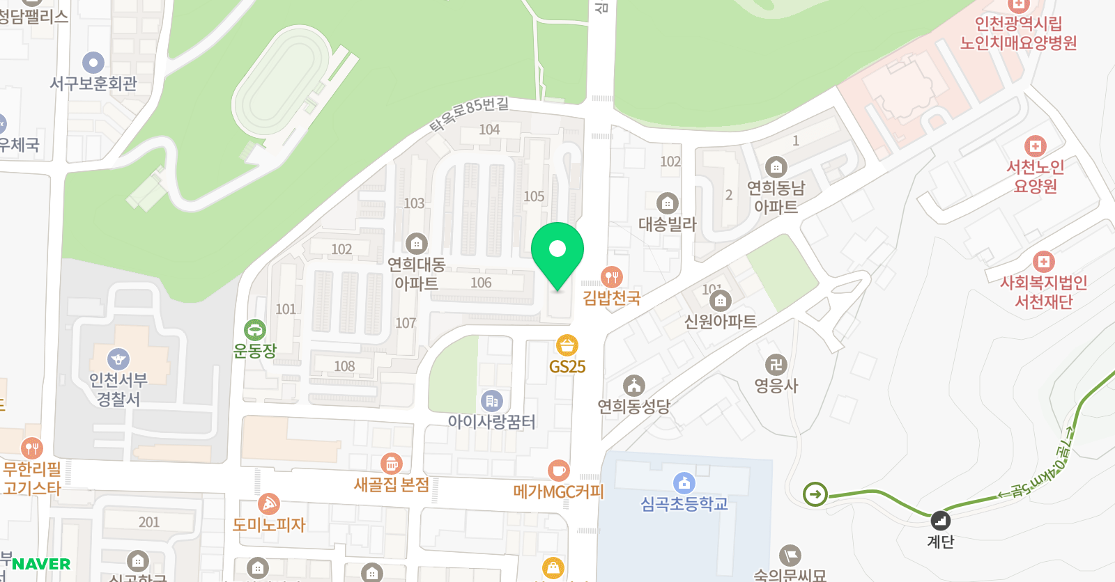 엠베스트SE 몰입학원 심곡본원 위치