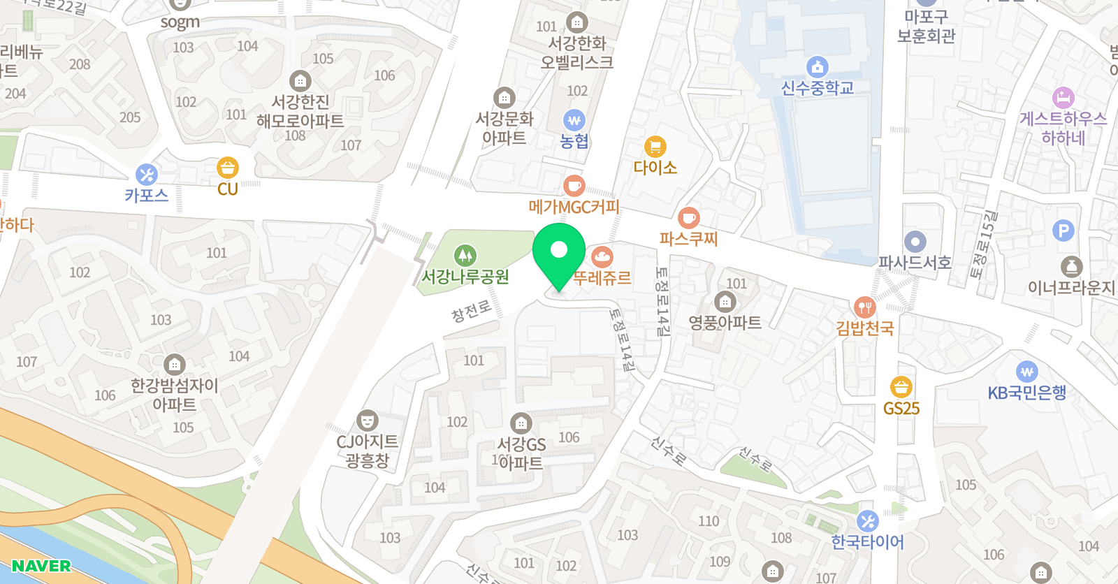힐링 음악학원 위치