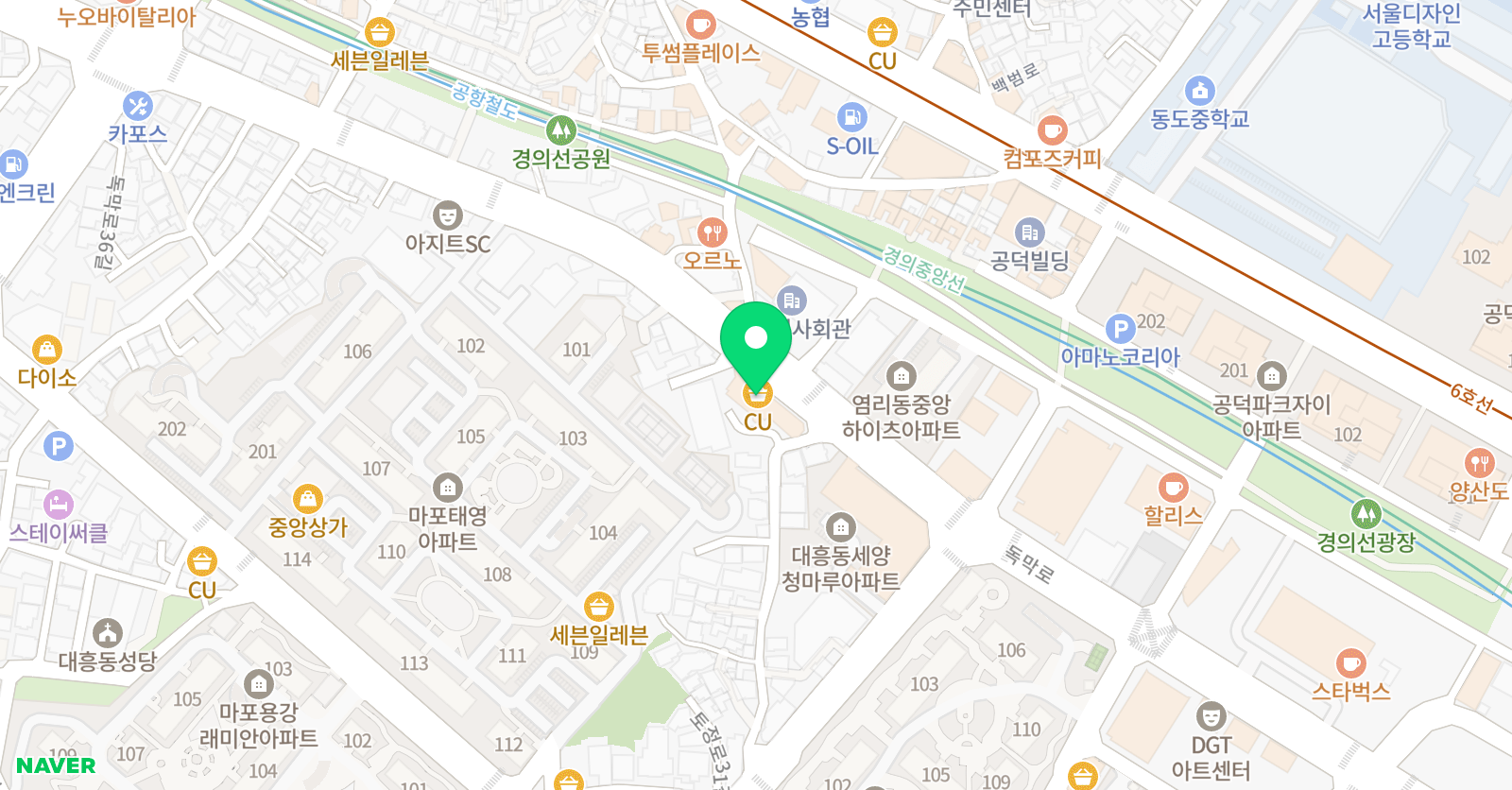 청담 어학원 마포브랜치 위치