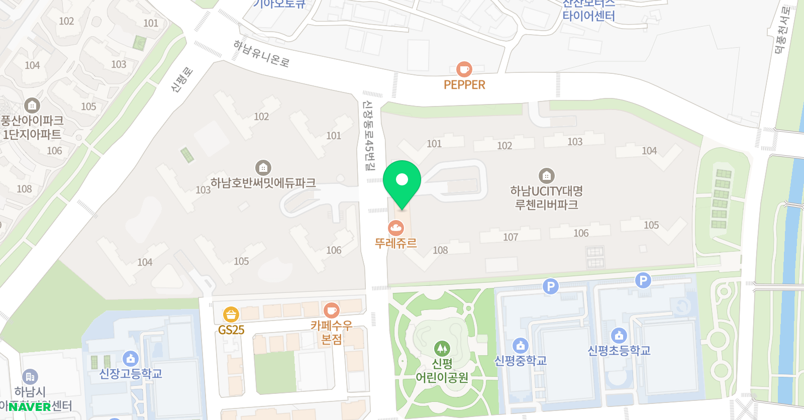 한체대 호림 태권도장 위치