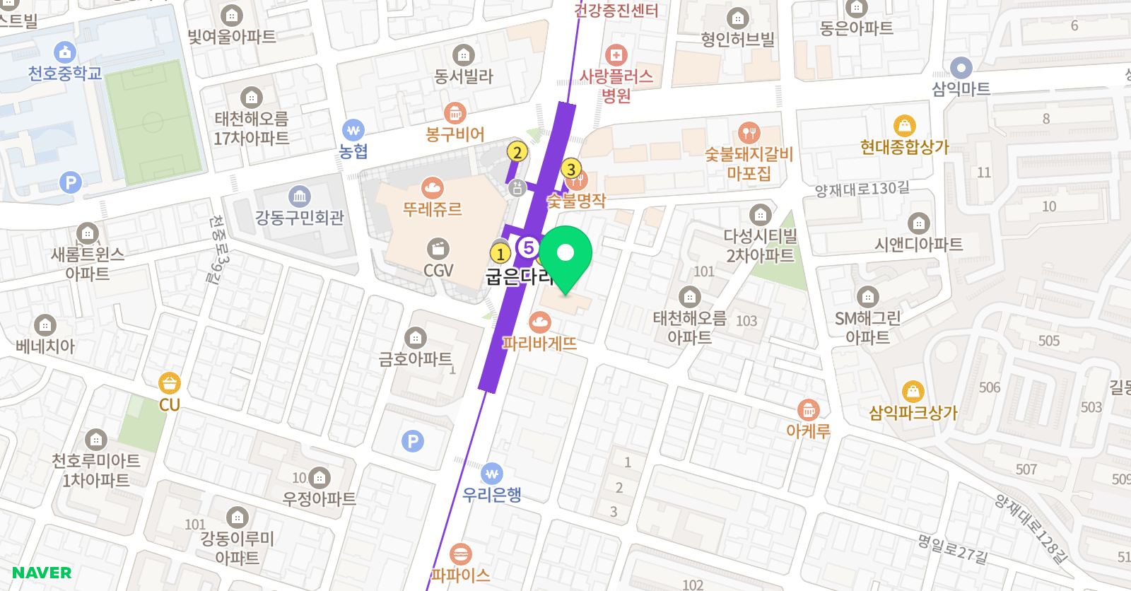 C&C 미술학원 강동캠퍼스 위치