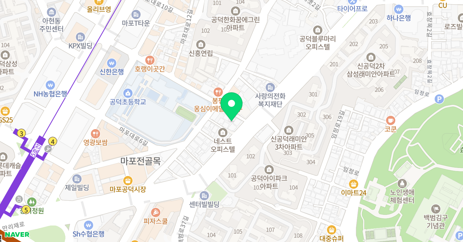 빨간펜수학의달인 수학 공덕점 위치