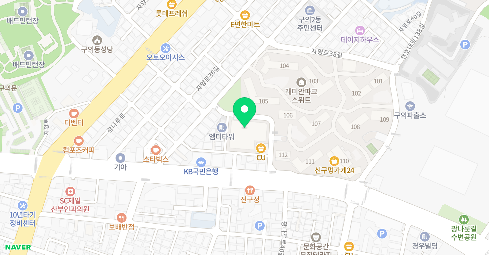 뮤엠 영어교습소 광진초점 위치