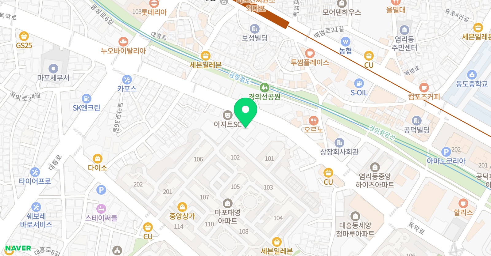 대치영재 수학학원 마포점 위치