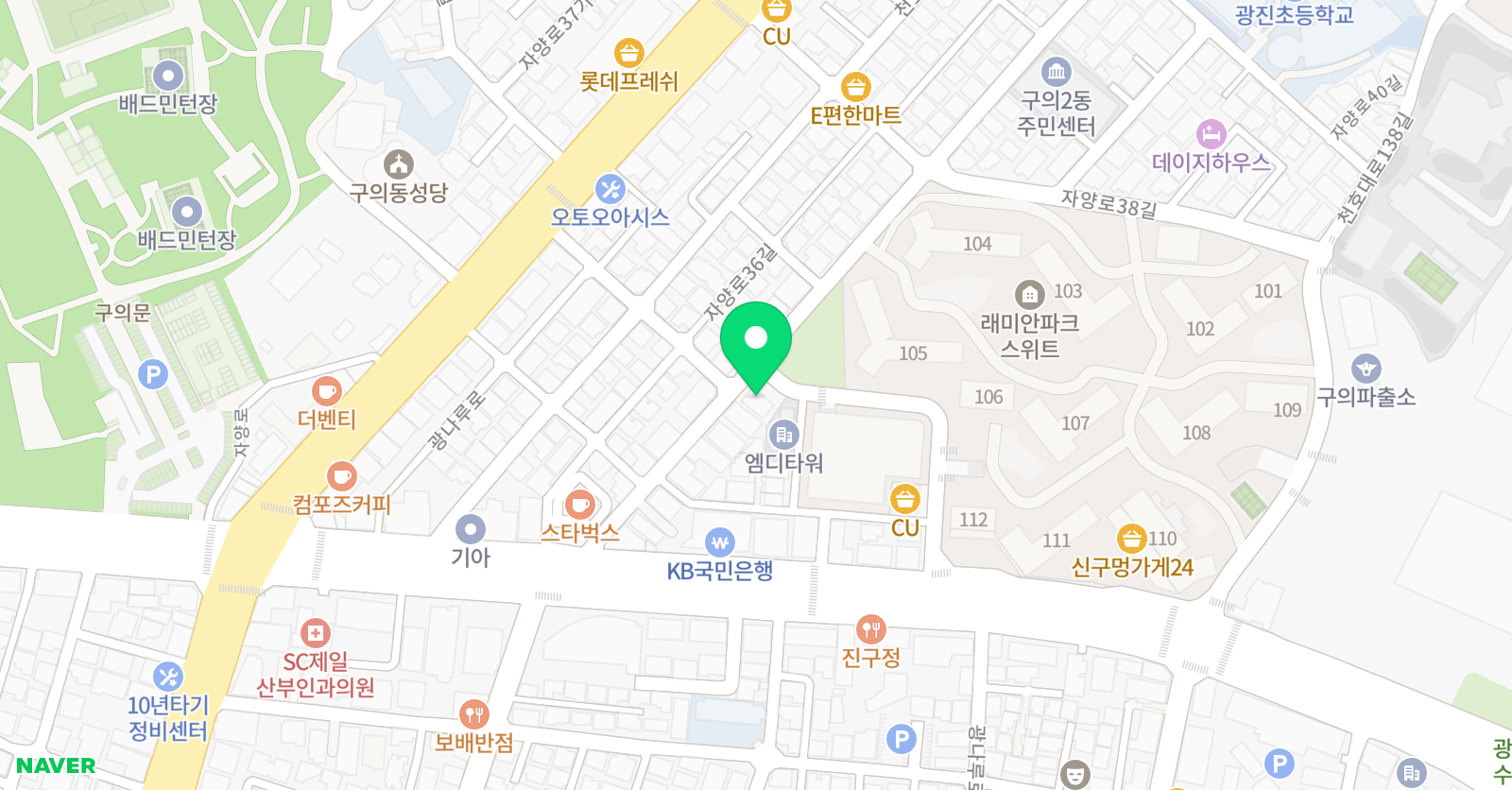 킹 태권도 위치