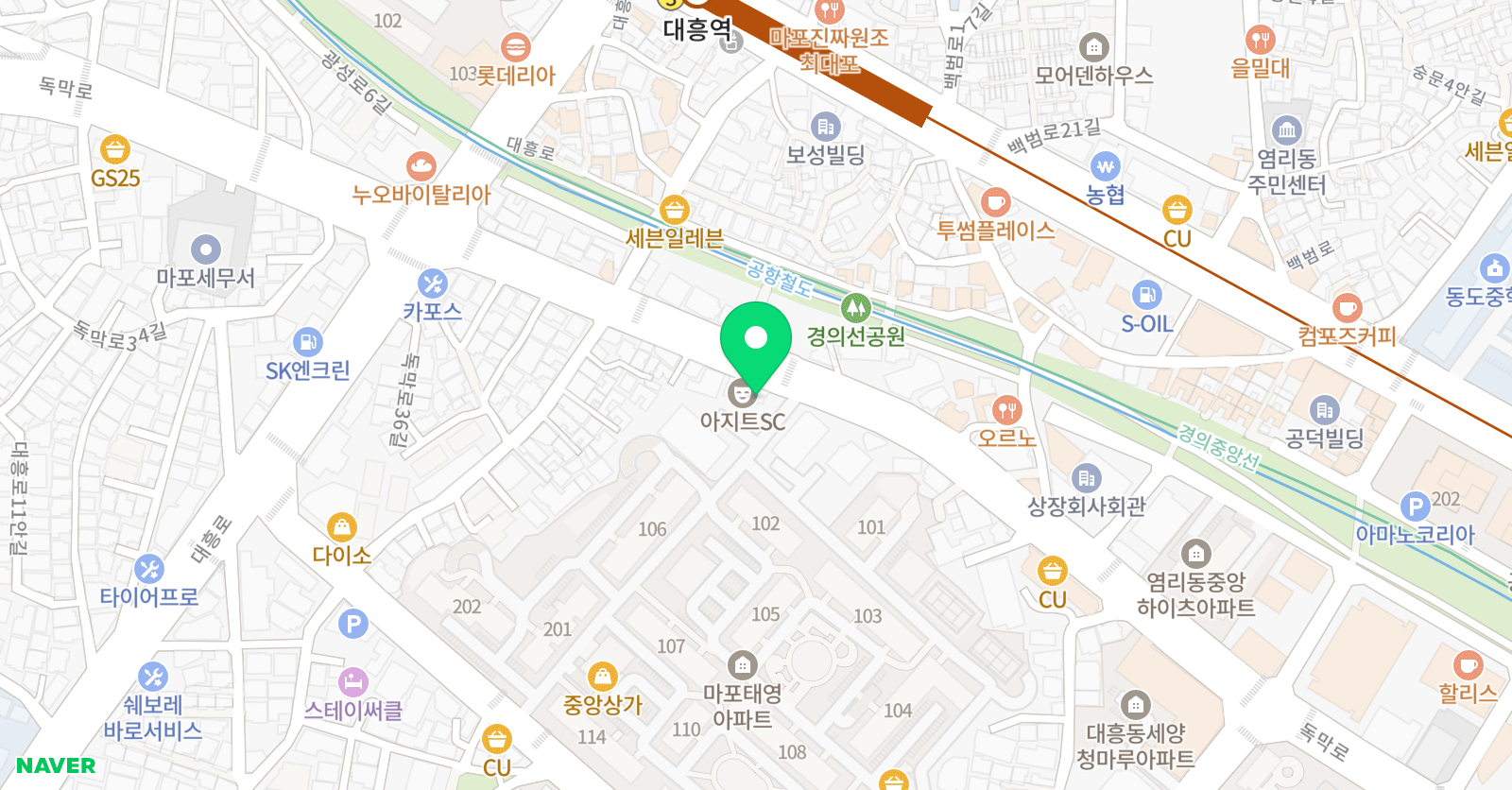 시매쓰 대흥센터 위치