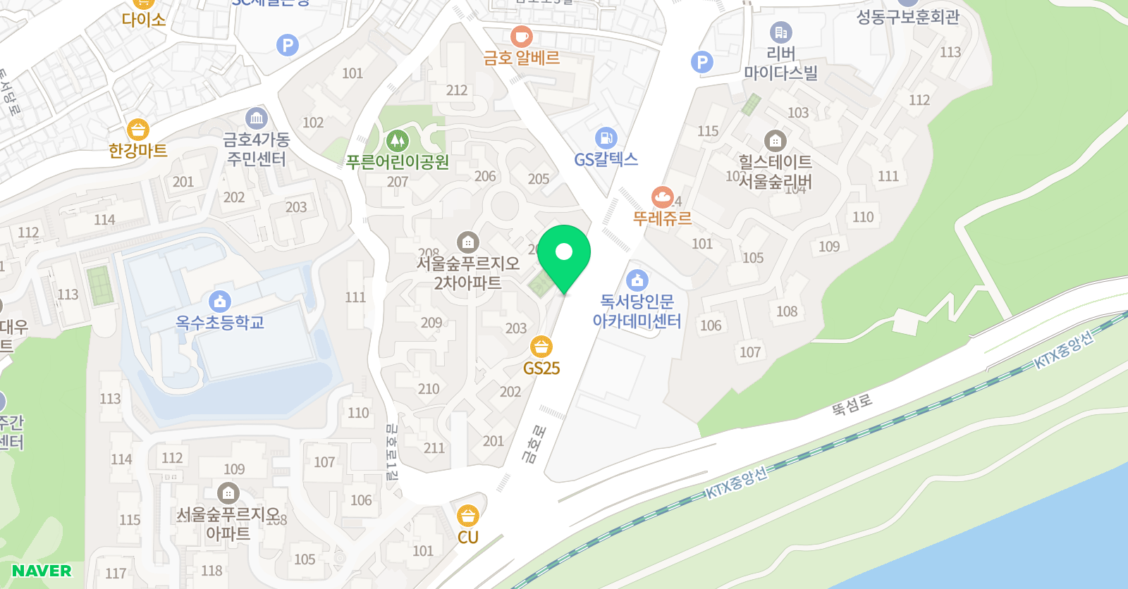 서울숲이화피아노 음악교습소 위치