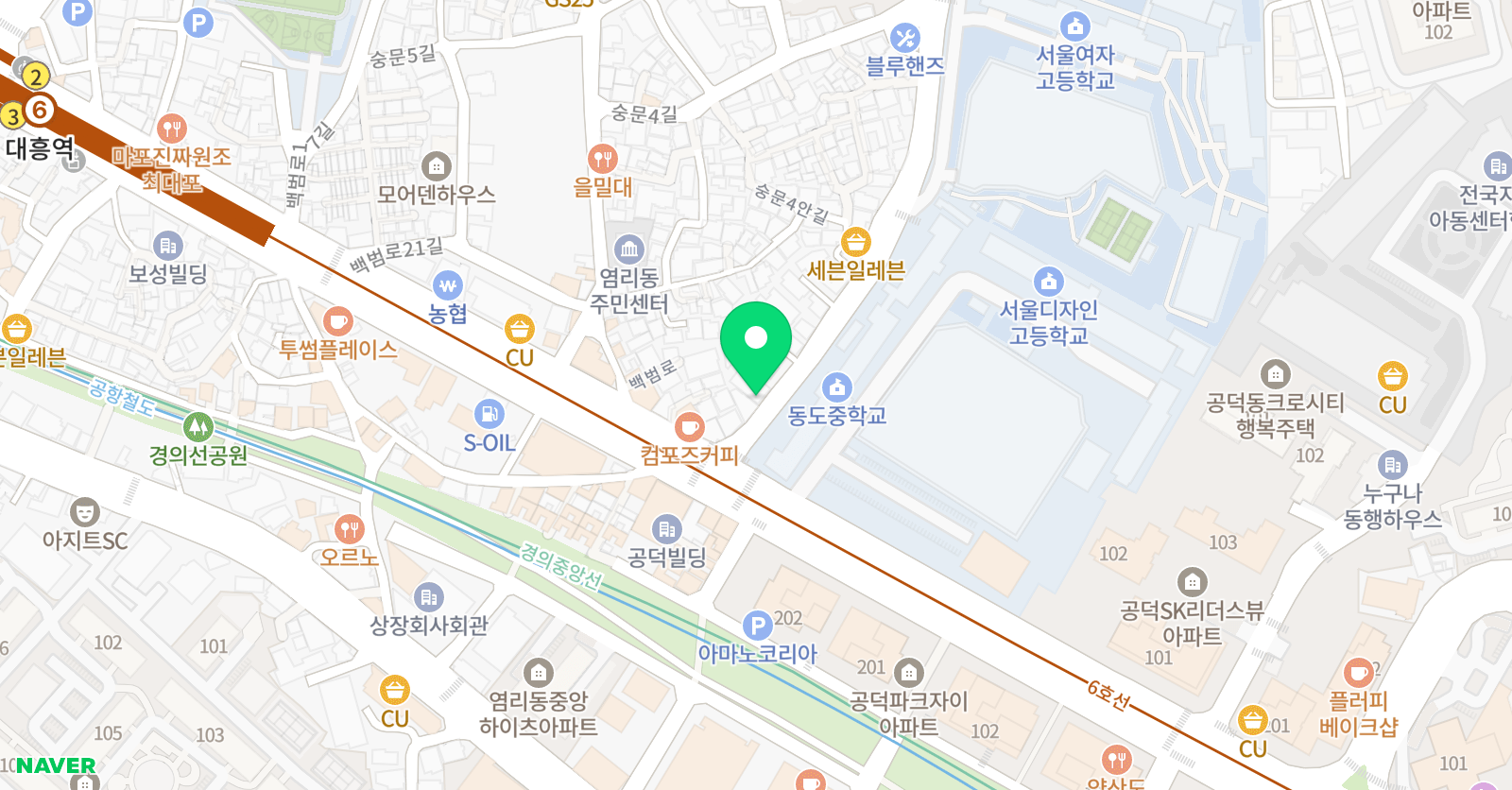 이투스 수학학원 염리점 위치