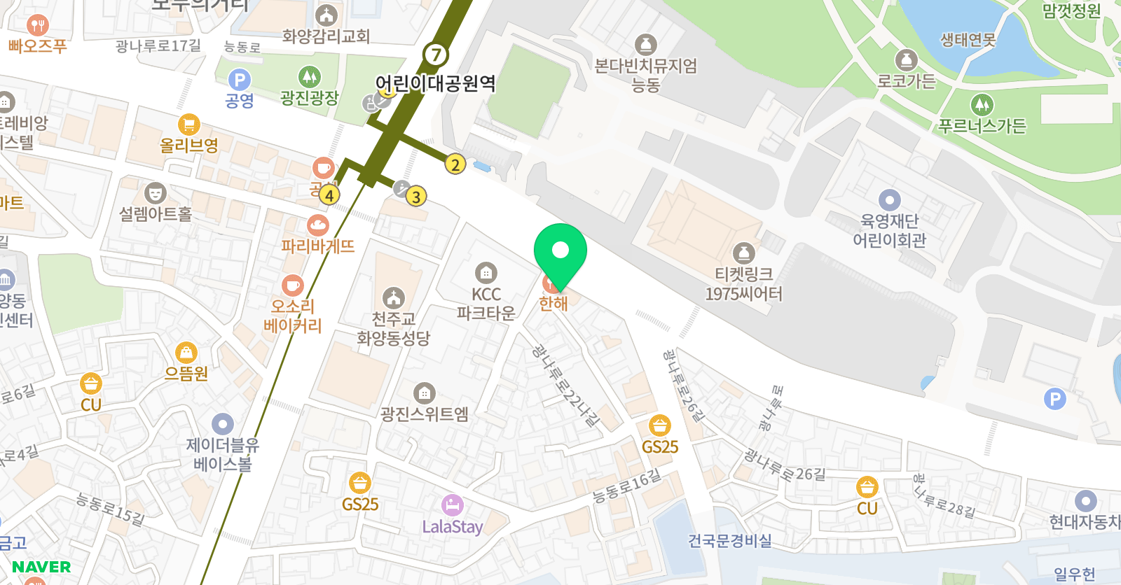 토킹EG 어린이대공원점 위치