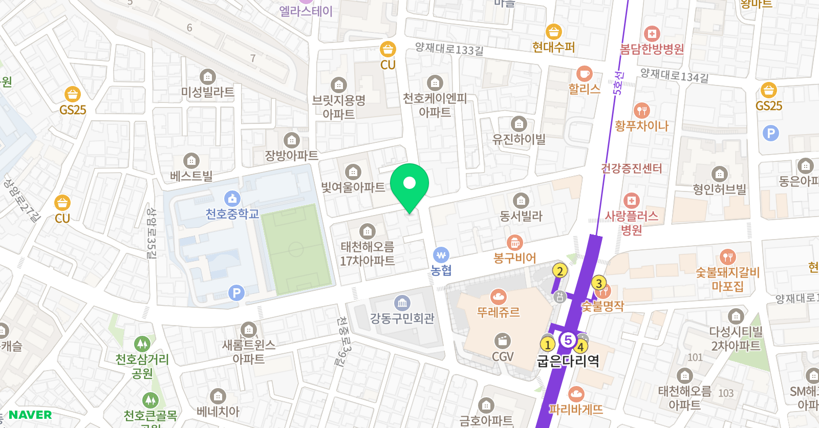 원탑 학원 위치