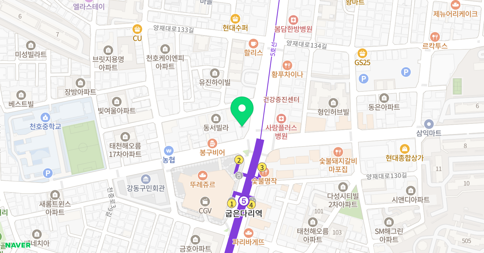 강동애니톡 만화학원 강동 위치