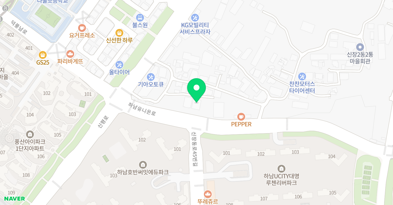 워릭프랭클린 하남풍산원 위치