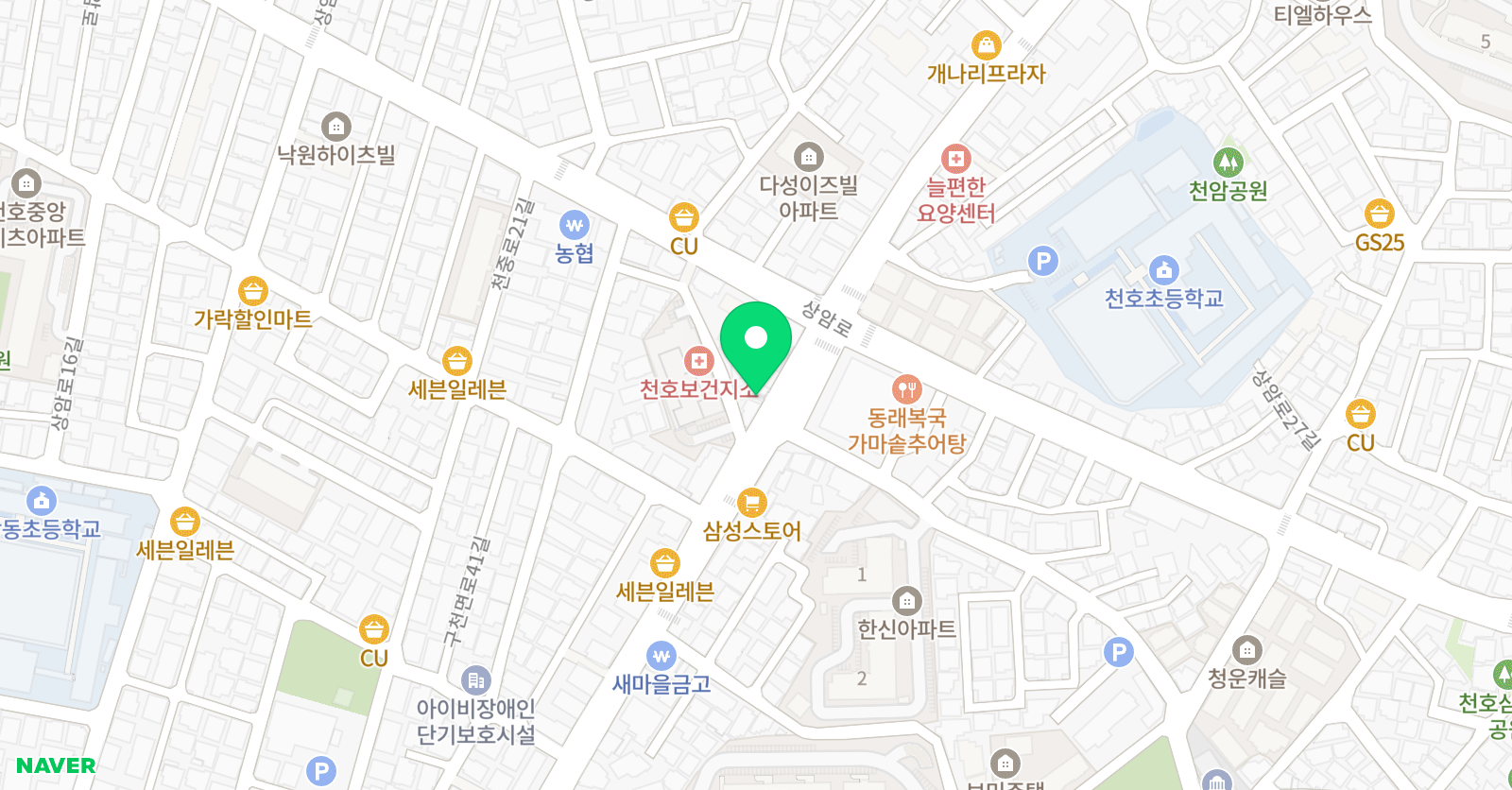 삼성영어셀레나 스마트해법수학 투플러스학원 위치