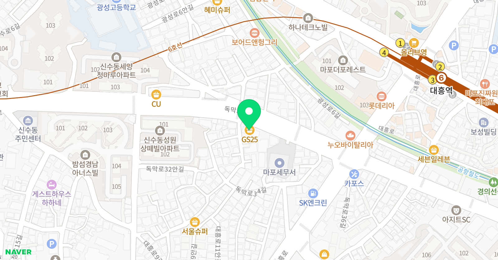 생각하는황소마포점2관학원 위치