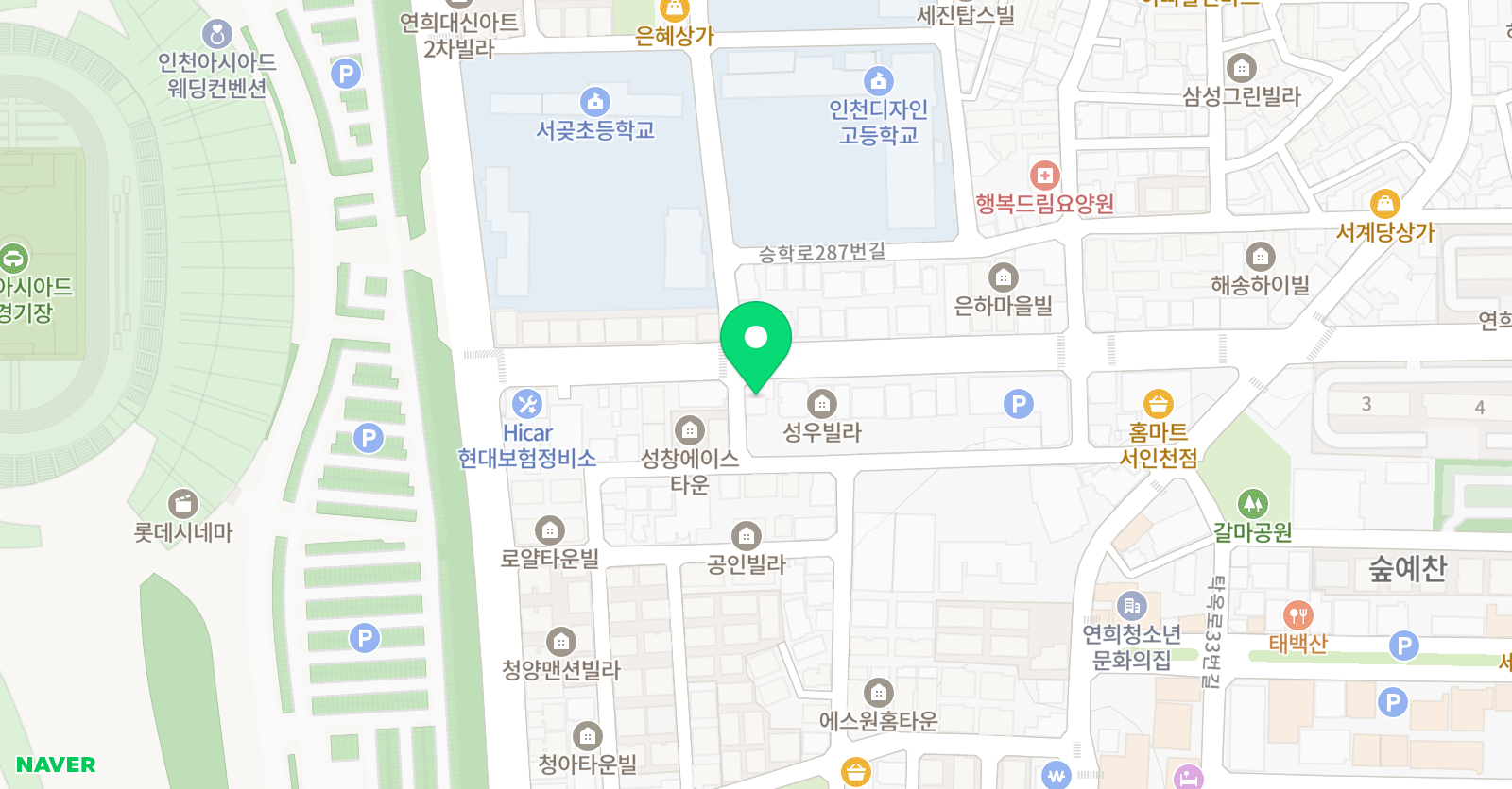 서곶 JW 태권도장 위치