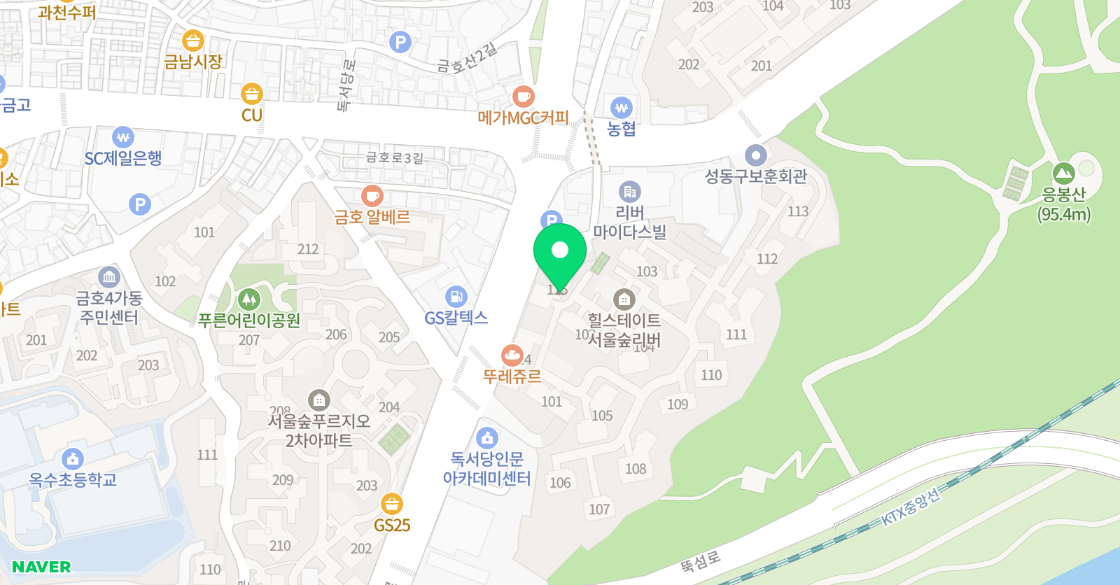 영렘브란트 서울숲금호클래스 위치