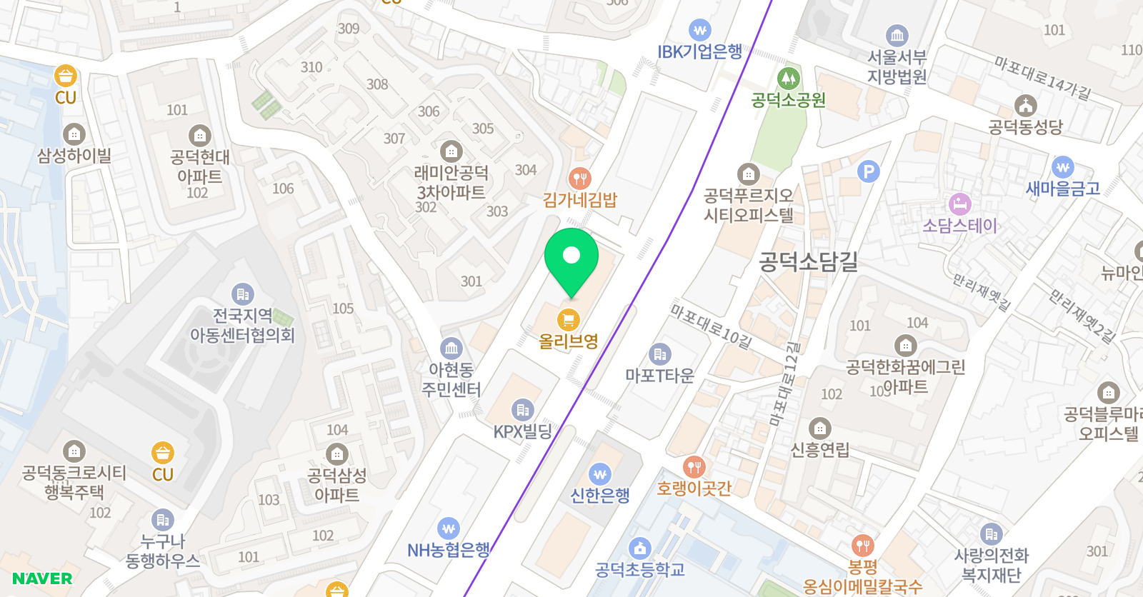 더원발레아카데미 학원 위치